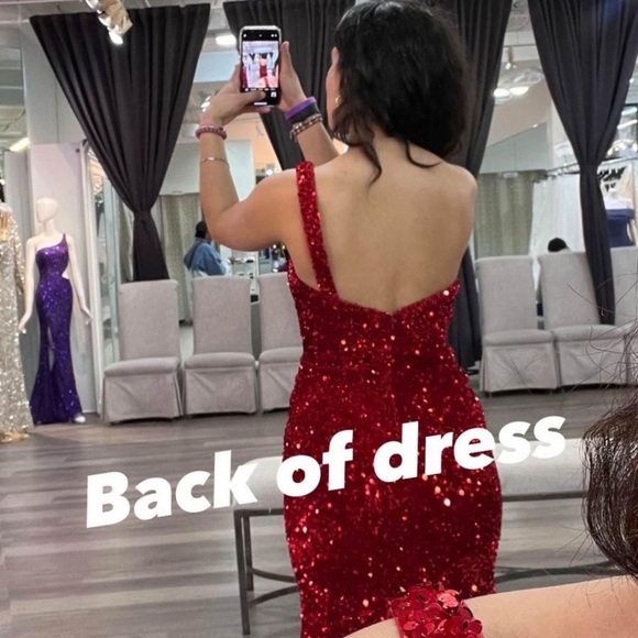 00 Sherri Hill Royal Blue one shoulder Prom Dress - Picture 4 of 5